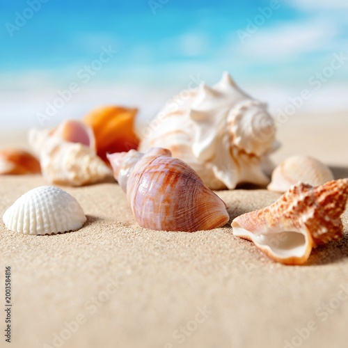 Seashells on Sandy Beach Near Water During Daytime in Bright Sunlight