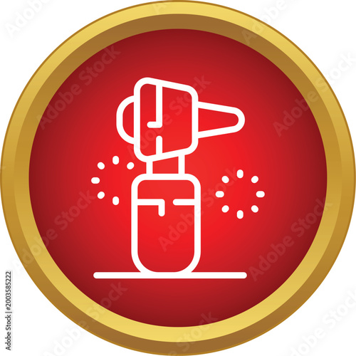 Otoscope tool representing ent checkup and hearing healthcare