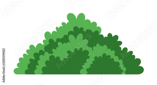 Green Bush Clipart Illustration