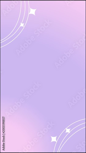 Rainbow gradient background and cute star frame