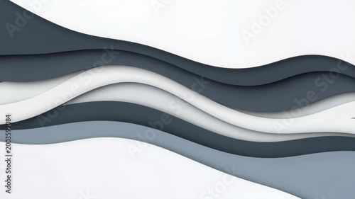 Layered Curves: An abstract composition featuring elegant, flowing curves in various shades of cool blues and grey, creating a sense of depth and visual interest.