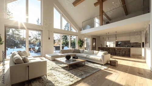 Modern luxury living room interior design.