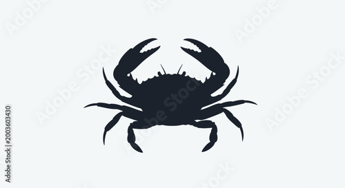 Photos Black silhouette of a crab.