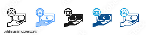 Foto Compensation web icon with multiple style collection