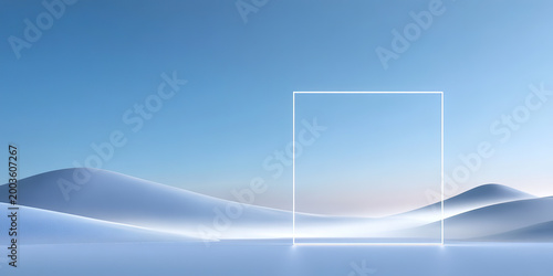 3D minimalist natural sand dune surreal abstract landscape