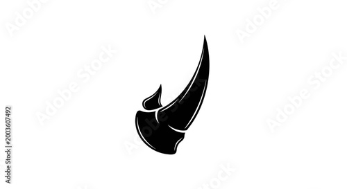 Black Rhino Horn Close Up.