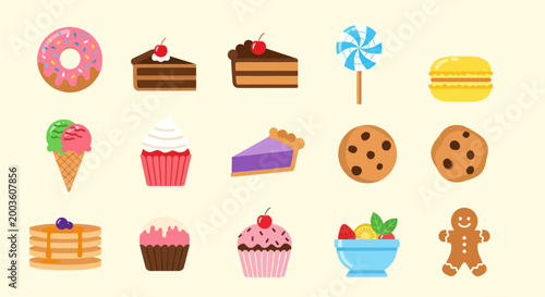 Assortment of sweet desserts and treats