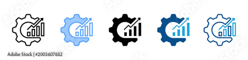 Konstfotografi Optimization web icon with multiple style collection