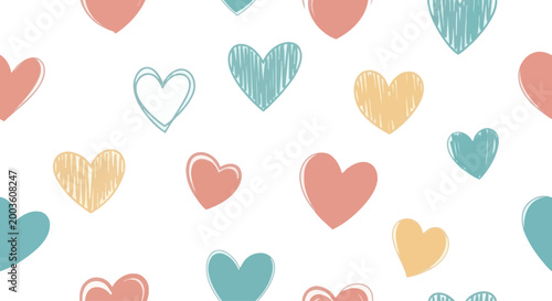 Cute Heart Pattern Background