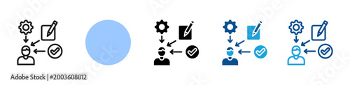 Photography Responsibility web icon with multiple style collection