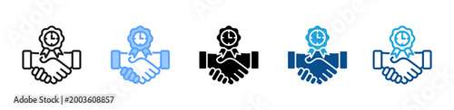Fotografie Commitment web icon with multiple style collection