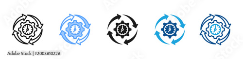 Photos Consistency web icon with multiple style collection