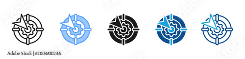 Foto Accuracy web icon with multiple style collection