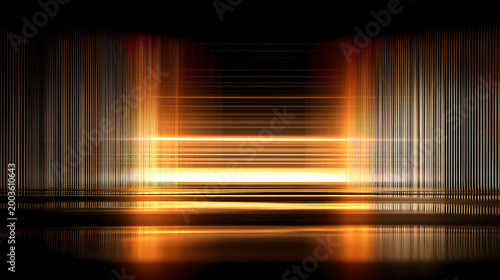 Black gold color scheme abstract grating effect modernist technology background
