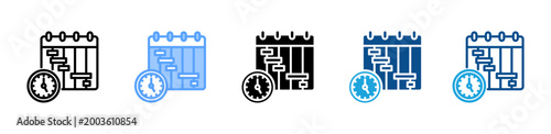 Valokuva Timeline web icon with multiple style collection