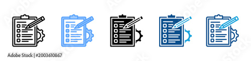Task web icon with multiple style collection