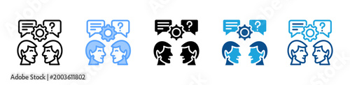 Photos Clarification web icon with multiple style collection