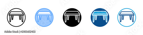 Photos Table web icon with multiple style collection