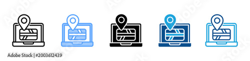 Fotografi Tracking web icon with multiple style collection