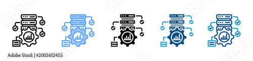 Konstfotografi Optimization web icon with multiple style collection