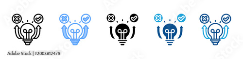 Photos Decision web icon with multiple style collection