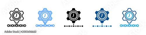 Foto Timeline web icon with multiple style collection