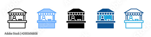 Foto Booth web icon with multiple style collection