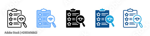 Foto Review web icon with multiple style collection