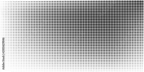 Grunge halftone gradient background. Faded grit noise texture. White and black sand wallpaper. Retro pixelated backdrop. Anime or manga style comic overlay. Vector graphic design textured template, 