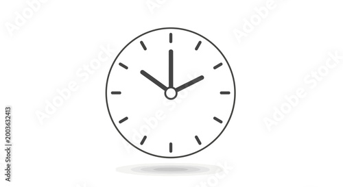 A simple illustration of a clock.