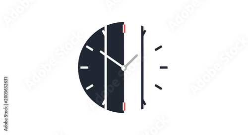 A broken clock with a cracked face.