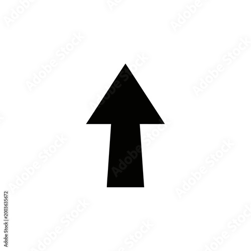 Free Download Arrow pointing upward represents a bold black silhouette designed for clear visual navigation and directional signage in both physical and digital user interfaces. - GFXLoad