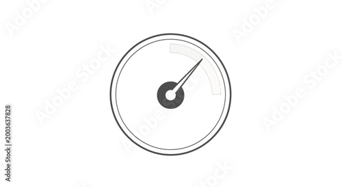 Simple analog gauge with needle indicator.