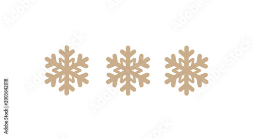 Brown snowflakes on white background.