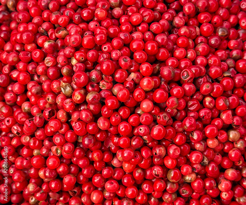 Pink Peppercorns full frame close-up