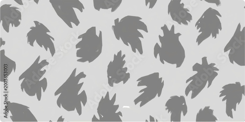 Abstract Leaf Pattern: An artistic arrangement of stylized leaves in various shapes and sizes on a neutral backdrop, lending a touch of natural elegance to a modern design.
