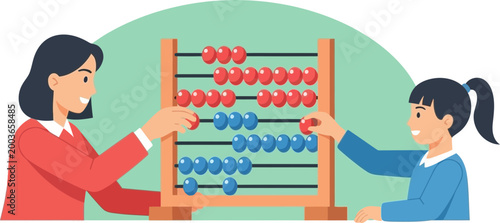 Women Playing with Abacus in Educational Setting for Teacher Appreciation Day