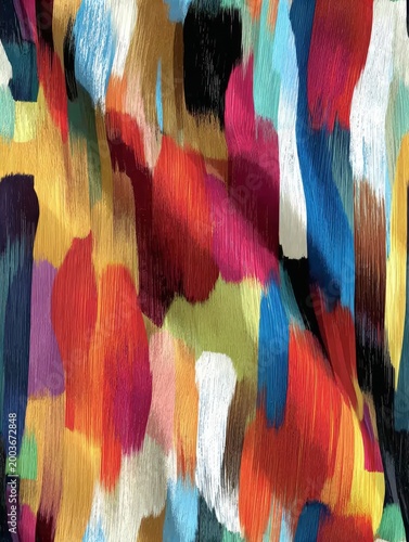 Vibrant abstract brushstroke texture background pattern with rich color flow and artistic expression