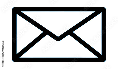 Email Message Outline Vector Icon for Digital Communication