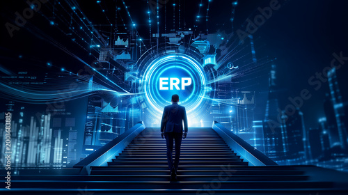 ERP Gateway: A lone figure,...