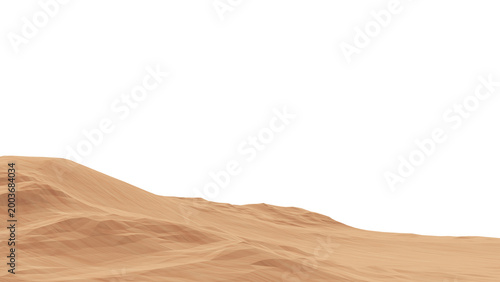 Wild Desert Environment Vector Art with Sand Hills