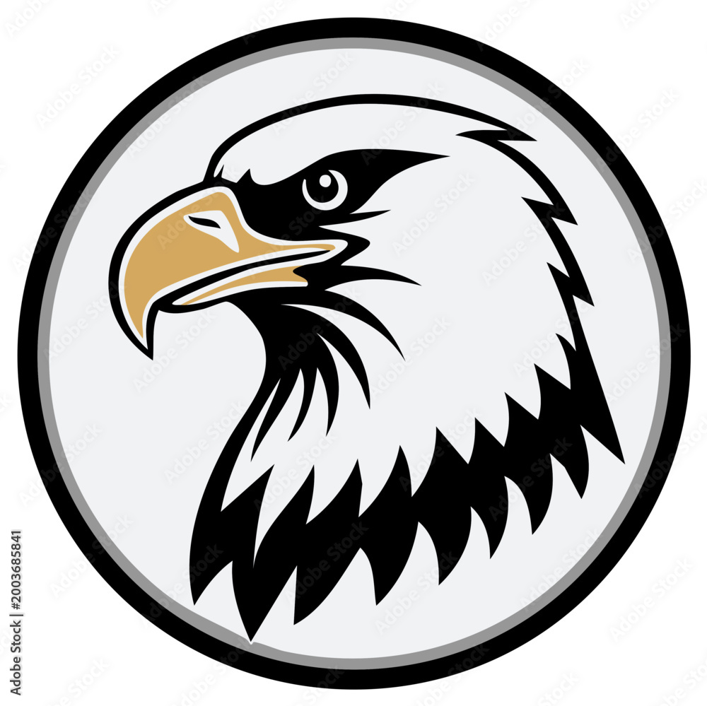 Obraz premium Majestic Eagle Head Emblem Profile Illustration Symbol