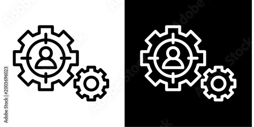 System Settings Icon Set White Style Collection