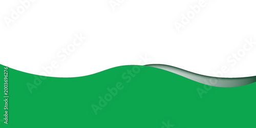 A sleek and professional green wave background with smooth curves and white space, perfect for business presentations, eco projects, and modern templates