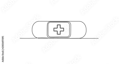 Foto Pill with cross symbol on it.