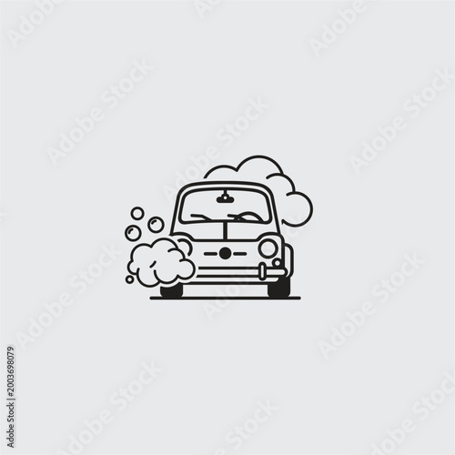 Car wash design for logo template
