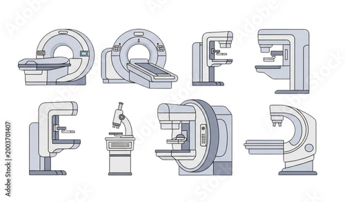Medical imaging equipment collection mri ct scanners x ray and microscope