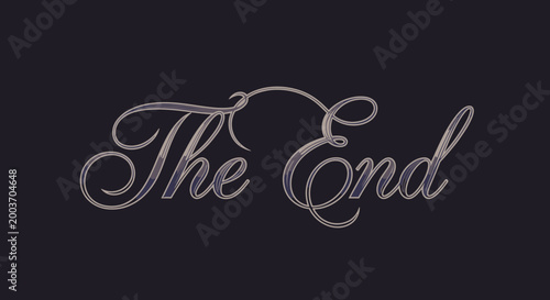 The end of a cinematic movie.