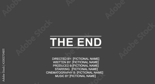 The end of a movie credits.