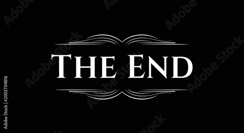 The end text on black background.